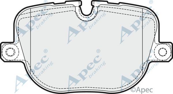 APEC BRAKING Комплект тормозных колодок, дисковый тормоз PAD1729
